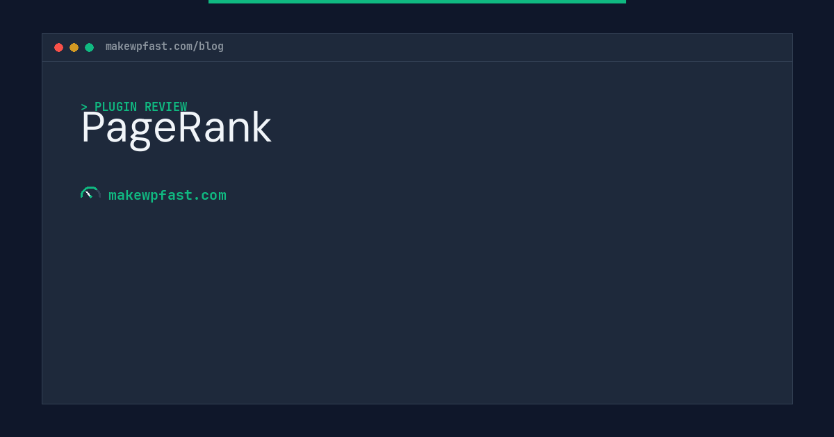PageRank - MakeWPFast