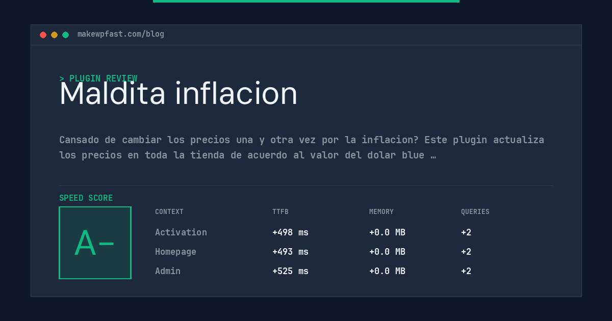 Maldita inflacion - MakeWPFast