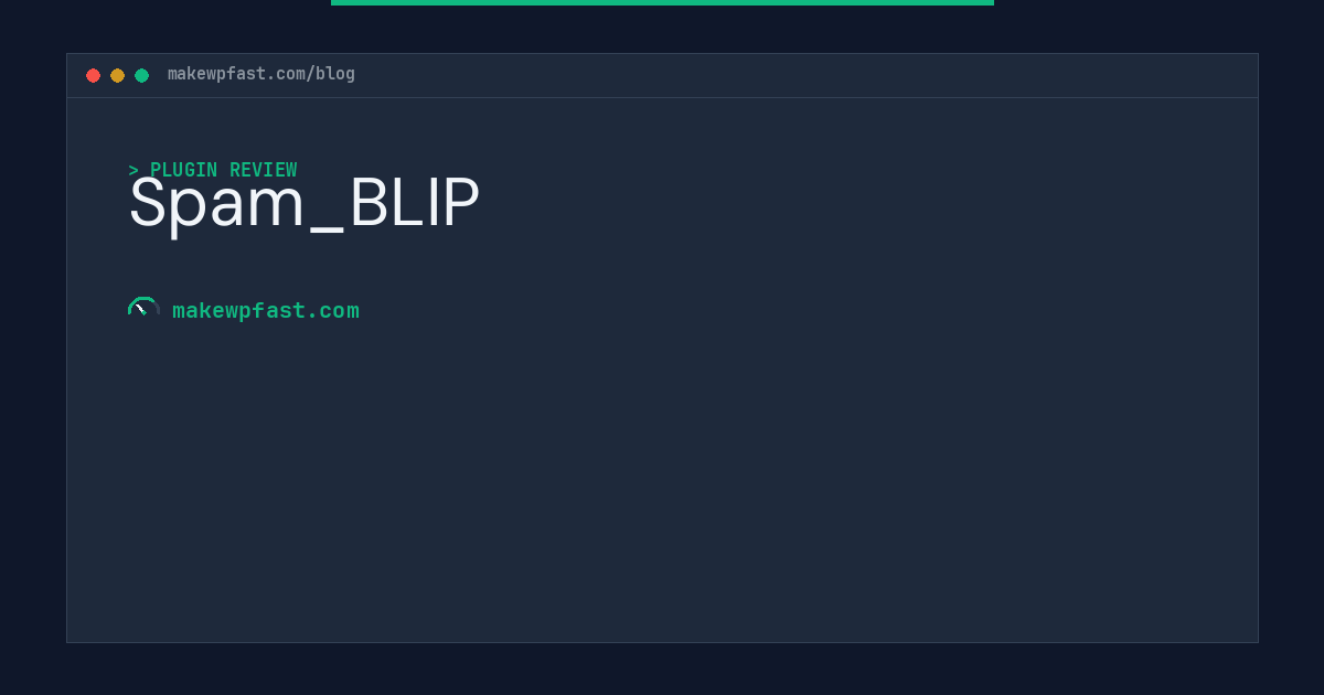 Spam_BLIP - MakeWPFast