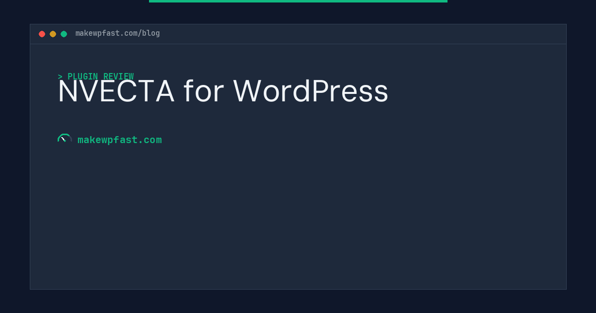 NVECTA for WordPress - MakeWPFast