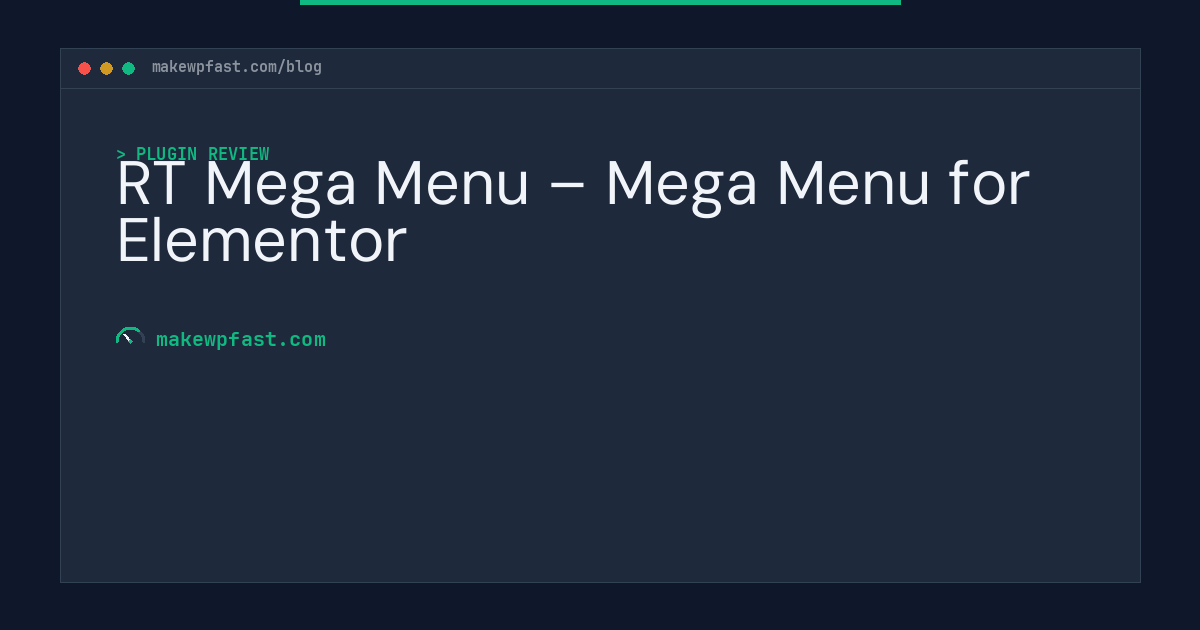 RT Mega Menu – Mega Menu for Elementor - MakeWPFast