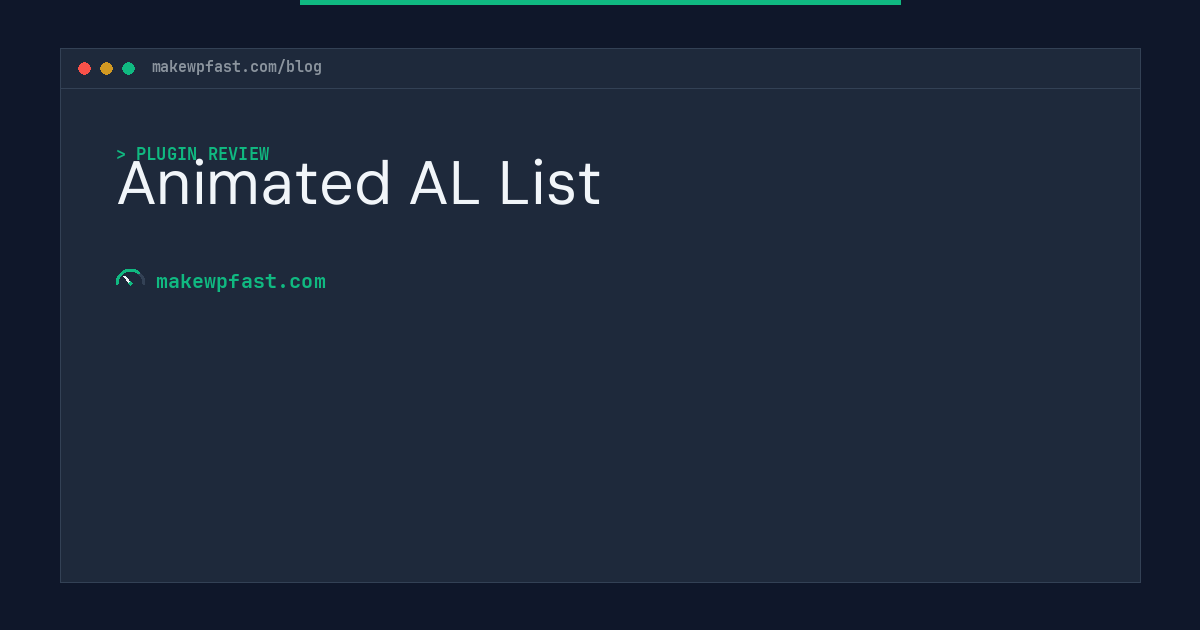 Animated AL List - MakeWPFast