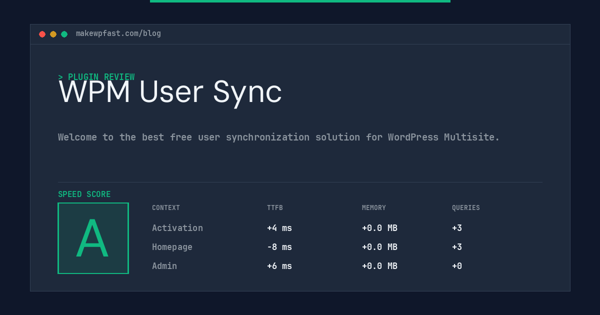 WPM User Sync - MakeWPFast