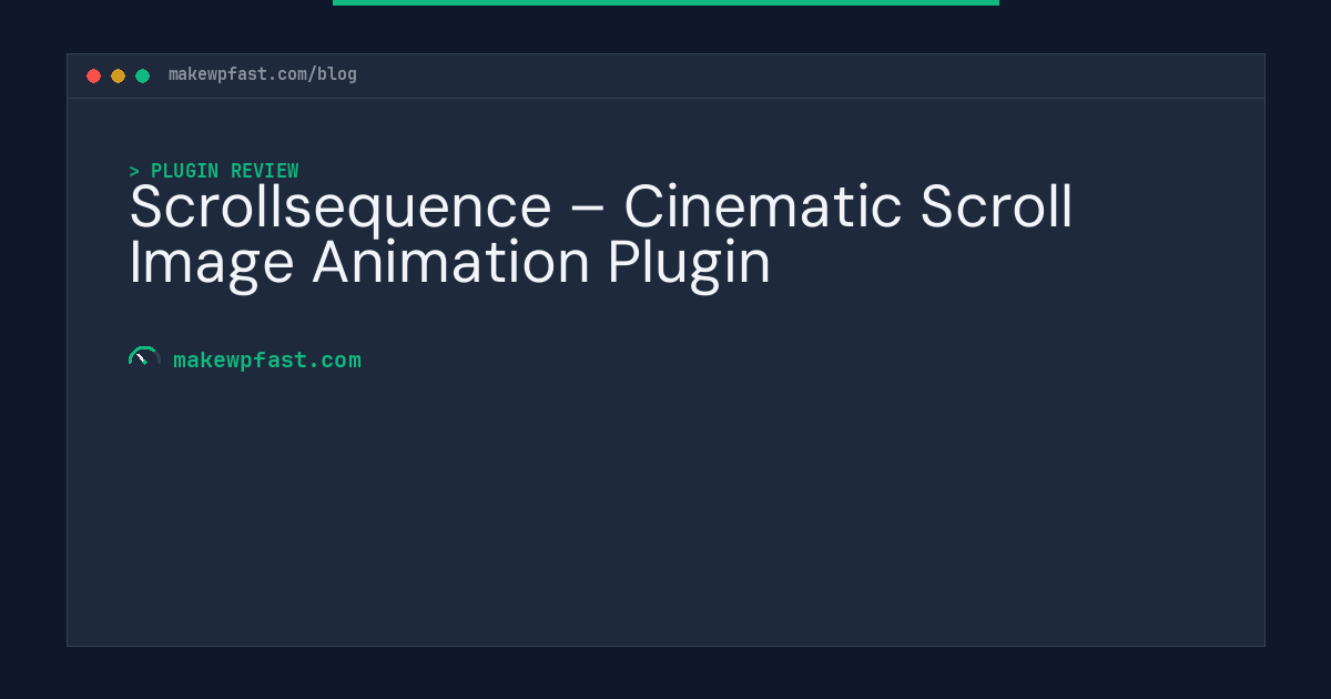 Scrollsequence – Cinematic Scroll Image Animation Plugin - MakeWPFast