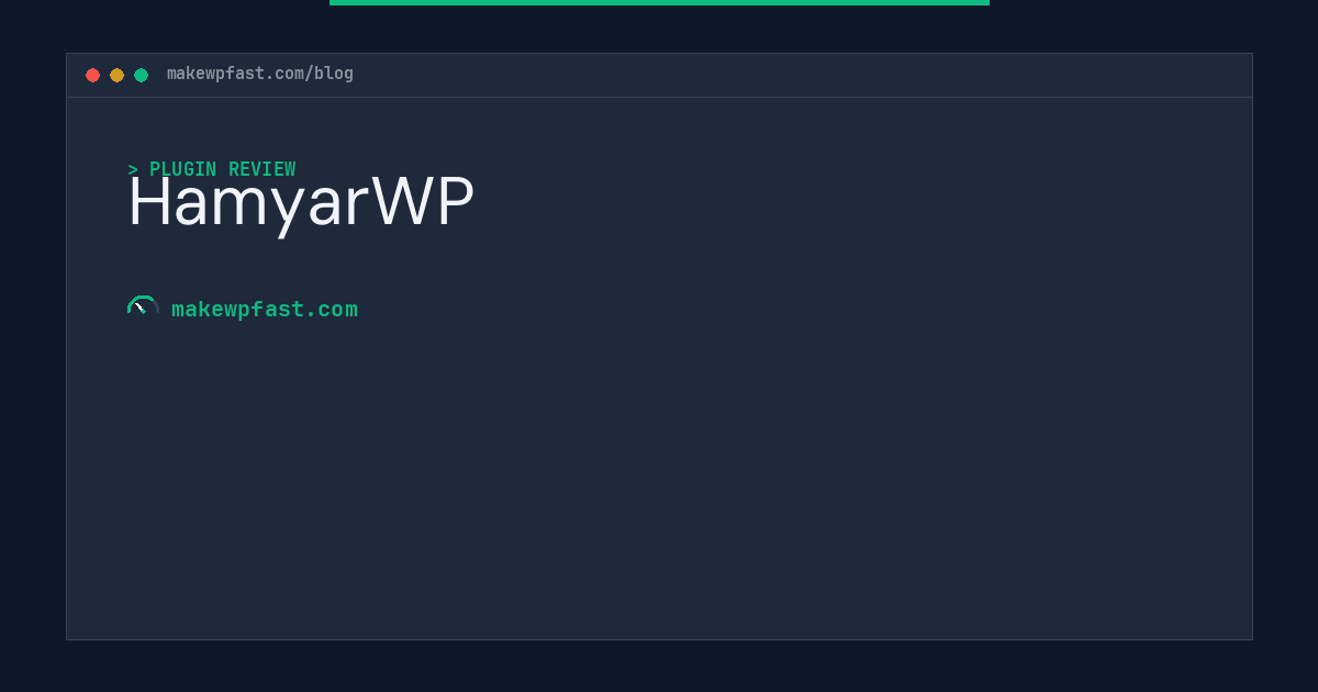 HamyarWP - MakeWPFast