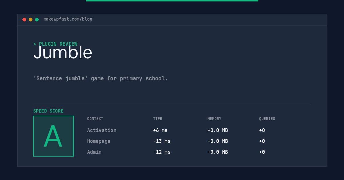 Jumble - MakeWPFast
