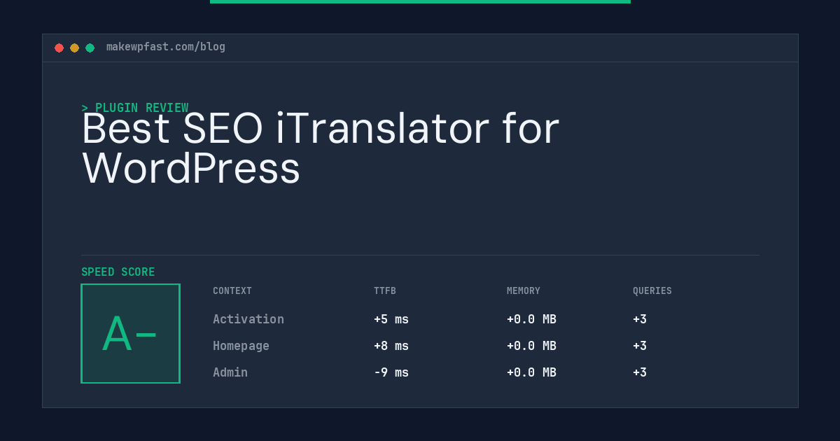 Best SEO iTranslator for WordPress - MakeWPFast