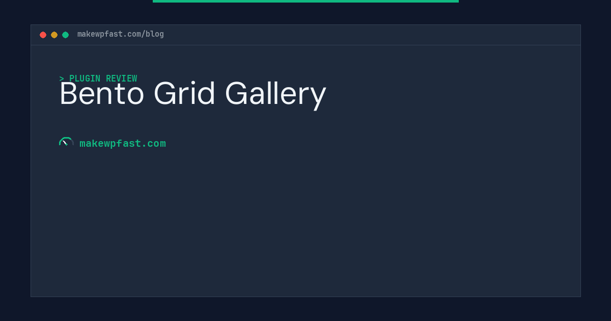 Bento Grid Gallery - MakeWPFast