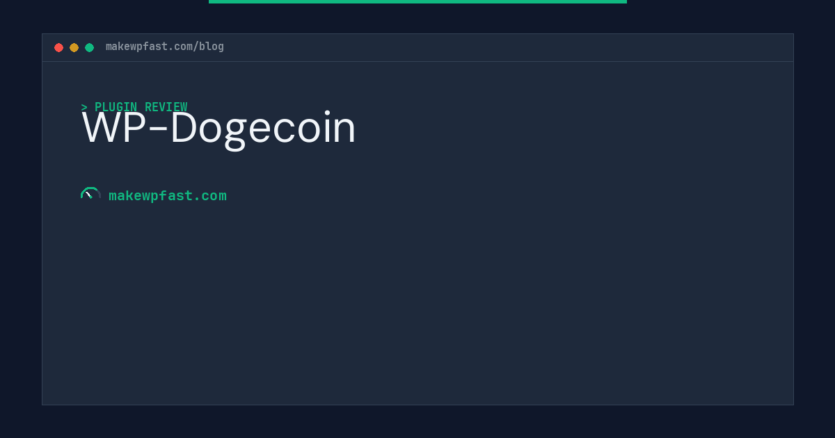 WP-Dogecoin - MakeWPFast
