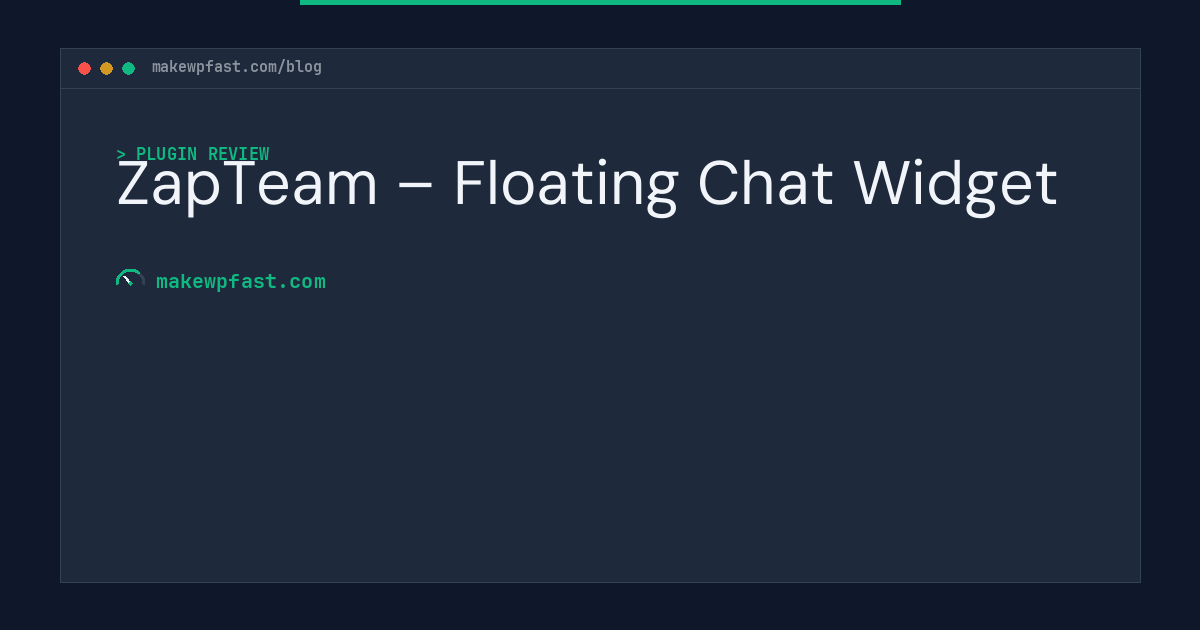 ZapTeam – Floating Chat Widget - MakeWPFast