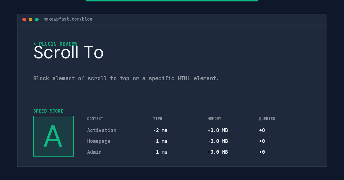 Scroll To - MakeWPFast