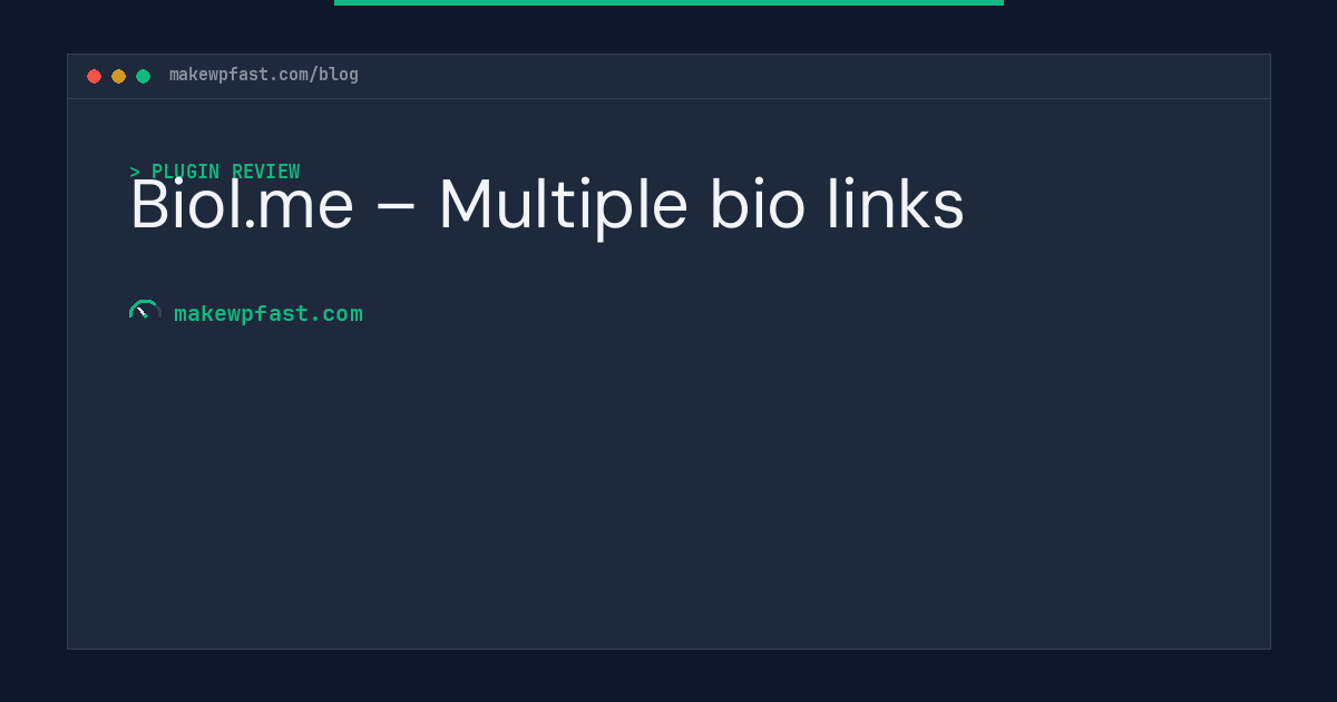 Biol.me – Multiple bio links - MakeWPFast