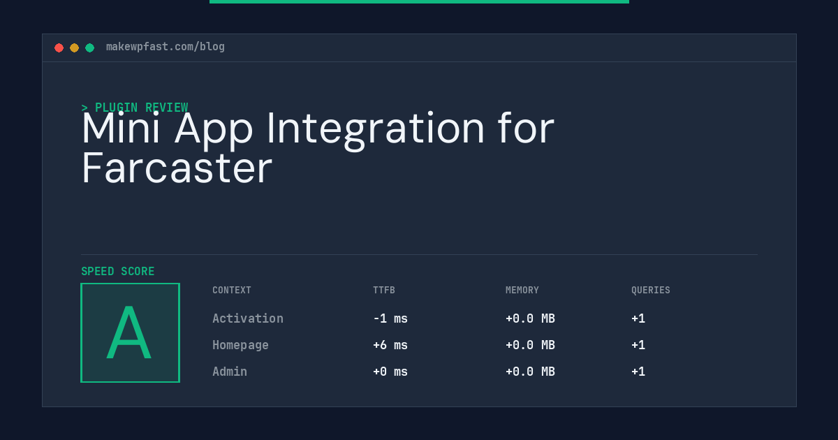 Mini App Integration for Farcaster - MakeWPFast