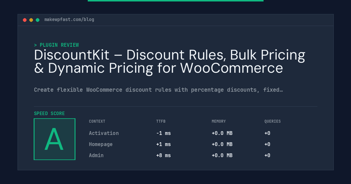 DiscountKit – Discount Rules, Bulk Pricing & Dynamic Pricing for WooCommerce - MakeWPFast