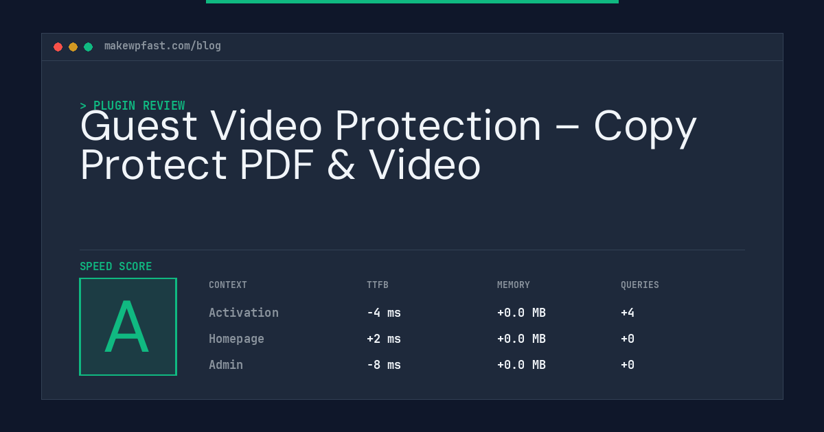 Guest Video Protection – Copy Protect PDF & Video - MakeWPFast
