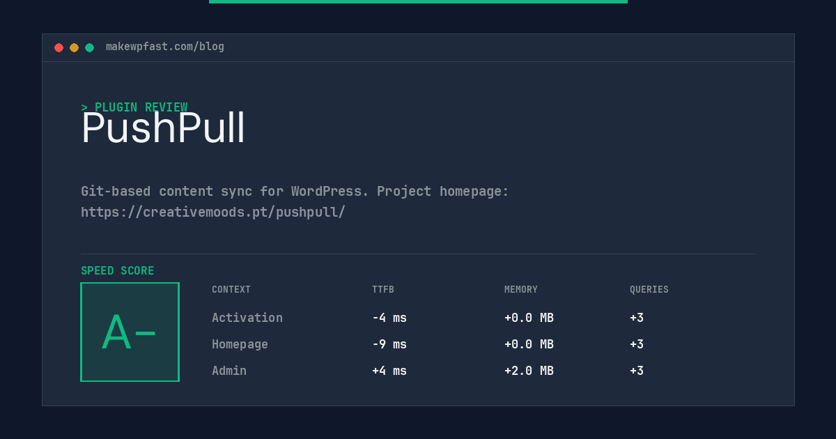 PushPull - MakeWPFast