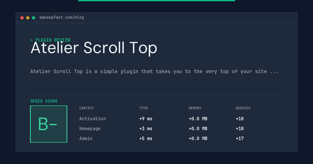 Atelier Scroll Top - MakeWPFast