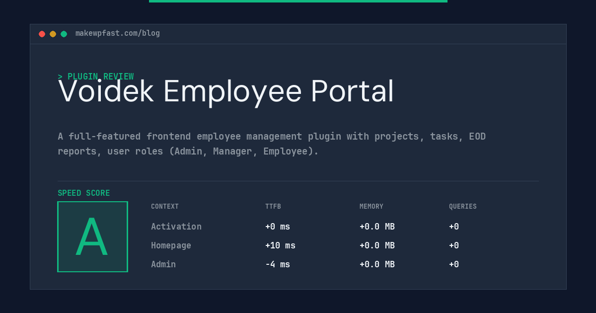 Voidek Employee Portal - MakeWPFast