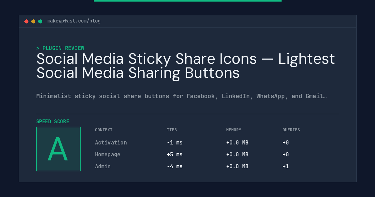 Social Media Sticky Share Icons — Lightest Social Media Sharing Buttons - MakeWPFast