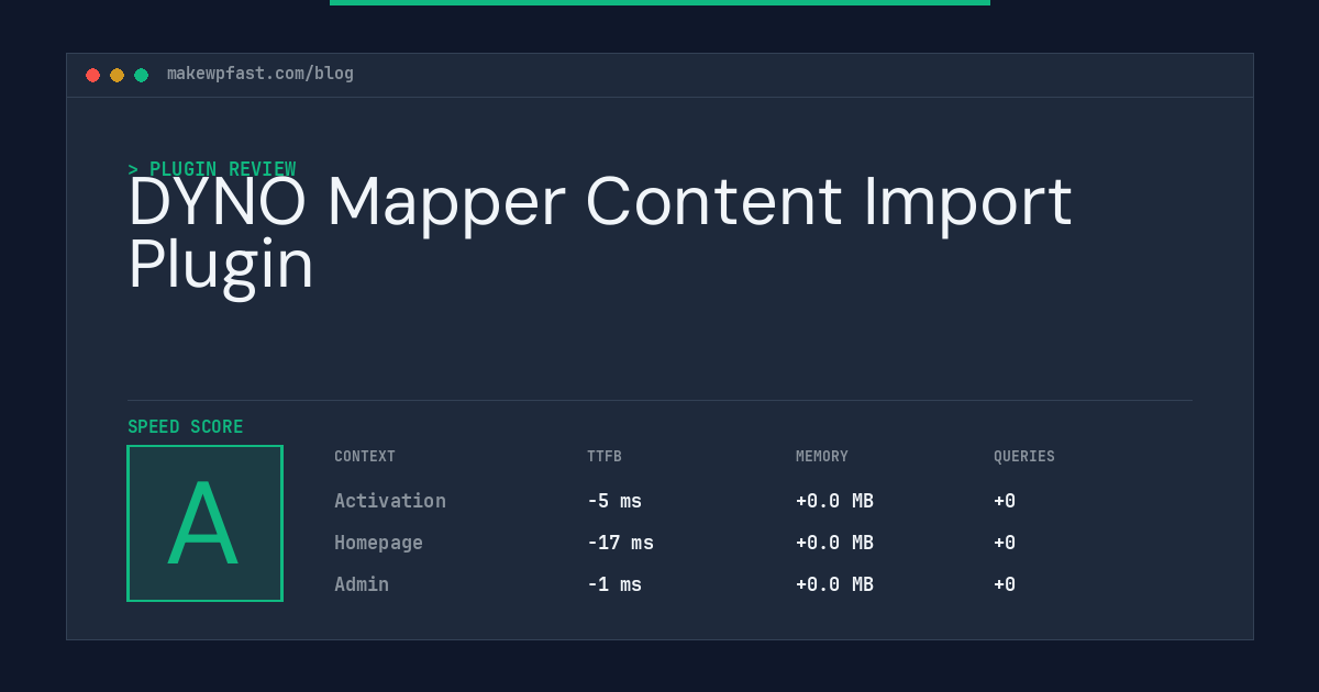 DYNO Mapper Content Import Plugin - MakeWPFast