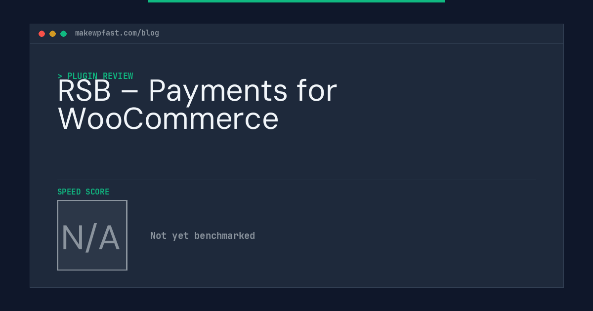 RSB – Payments for WooCommerce - MakeWPFast