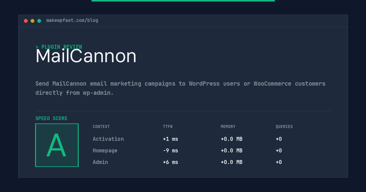 MailCannon - MakeWPFast
