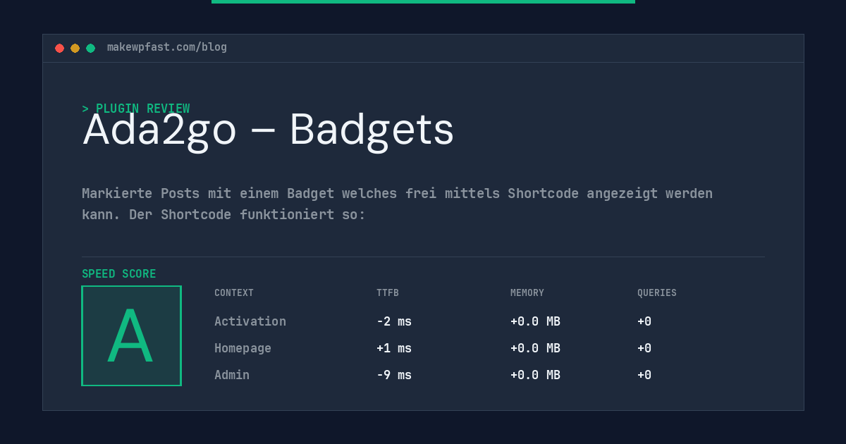 Ada2go – Badgets - MakeWPFast