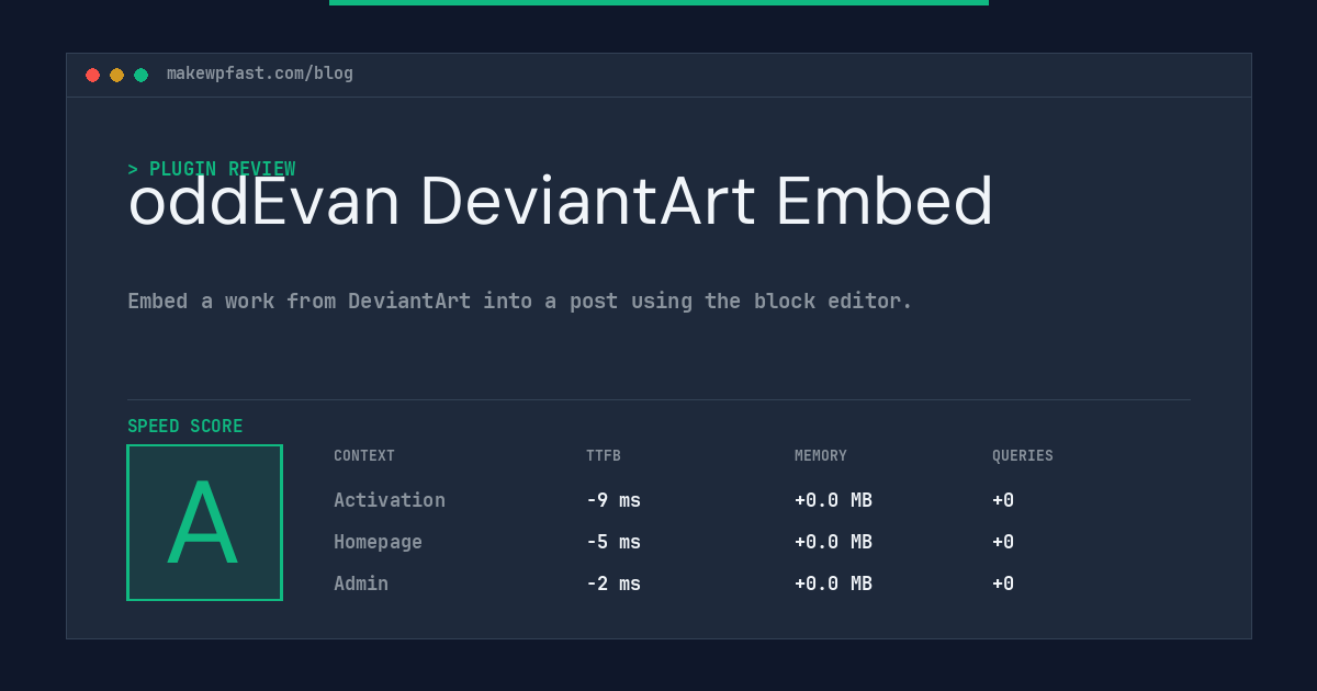oddEvan DeviantArt Embed - MakeWPFast