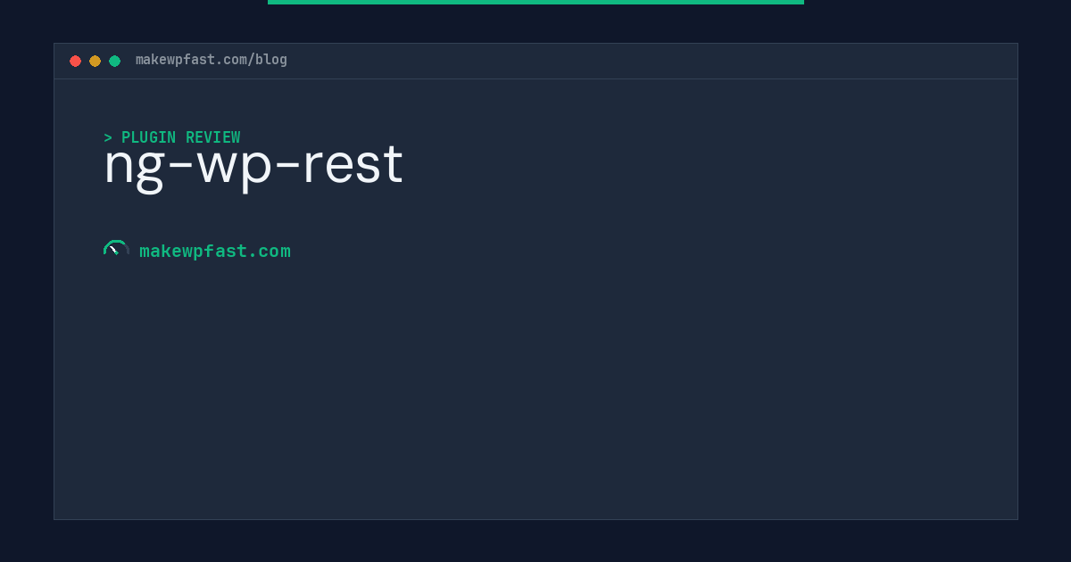 ng-wp-rest - MakeWPFast