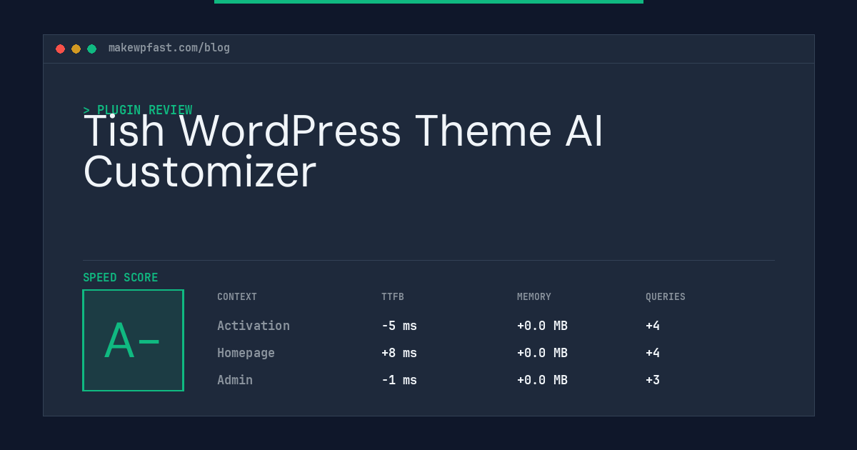 Tish WordPress Theme AI Customizer - MakeWPFast