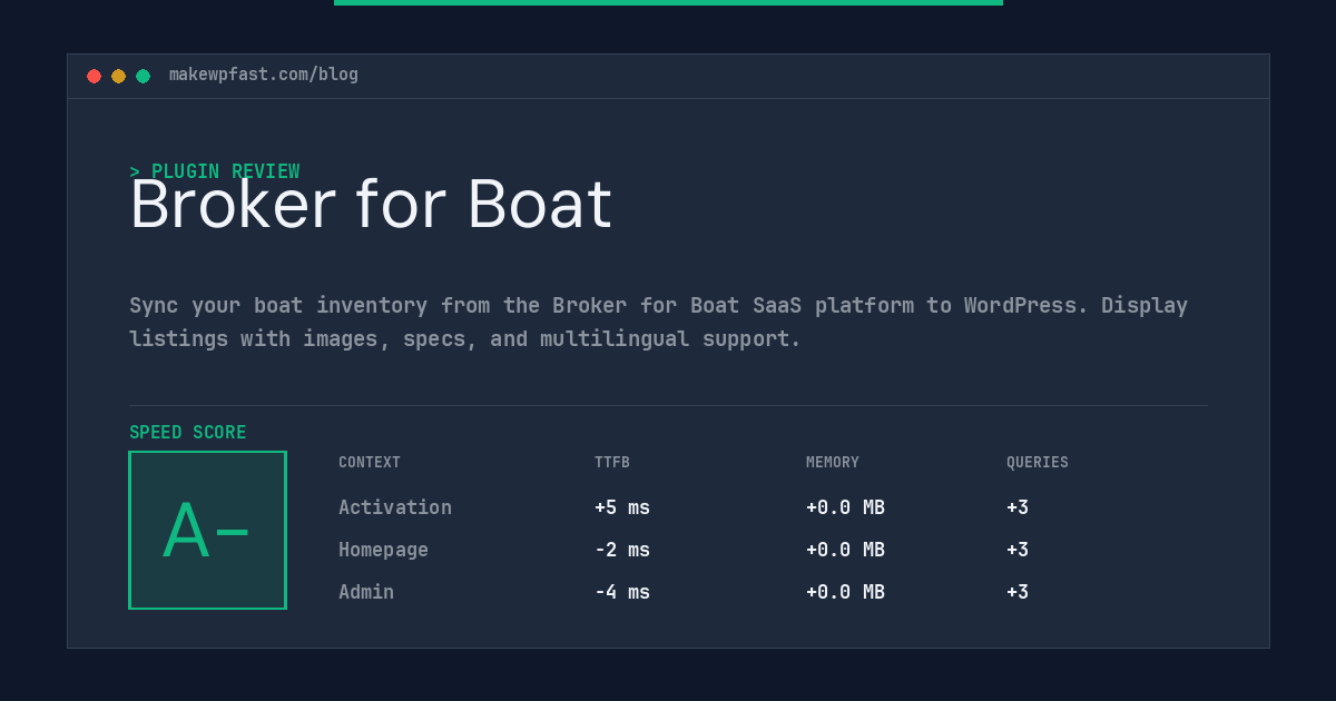 Broker for Boat - MakeWPFast