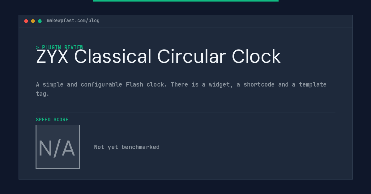 ZYX Classical Circular Clock - MakeWPFast