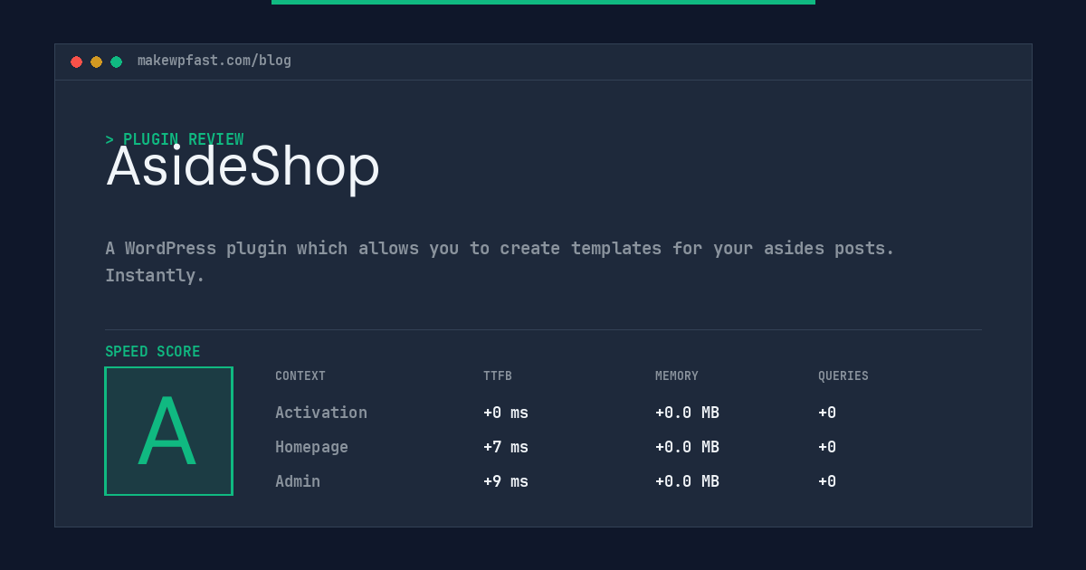 AsideShop - MakeWPFast