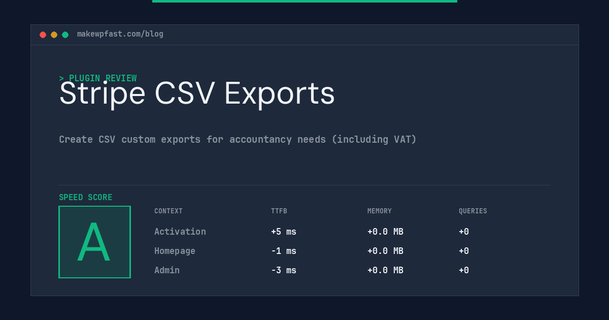Stripe CSV Exports - MakeWPFast