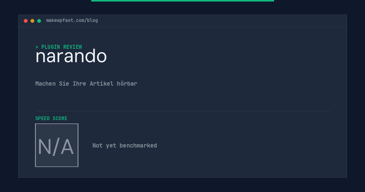 narando - MakeWPFast