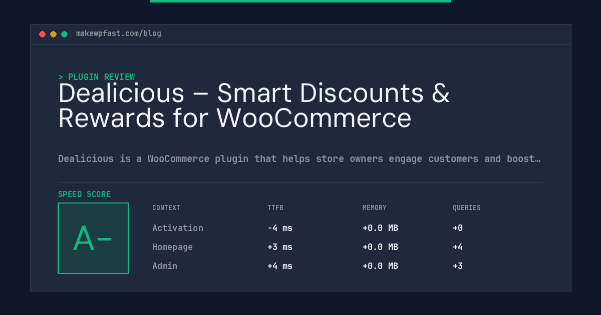 Dealicious – Smart Discounts & Rewards for WooCommerce - MakeWPFast