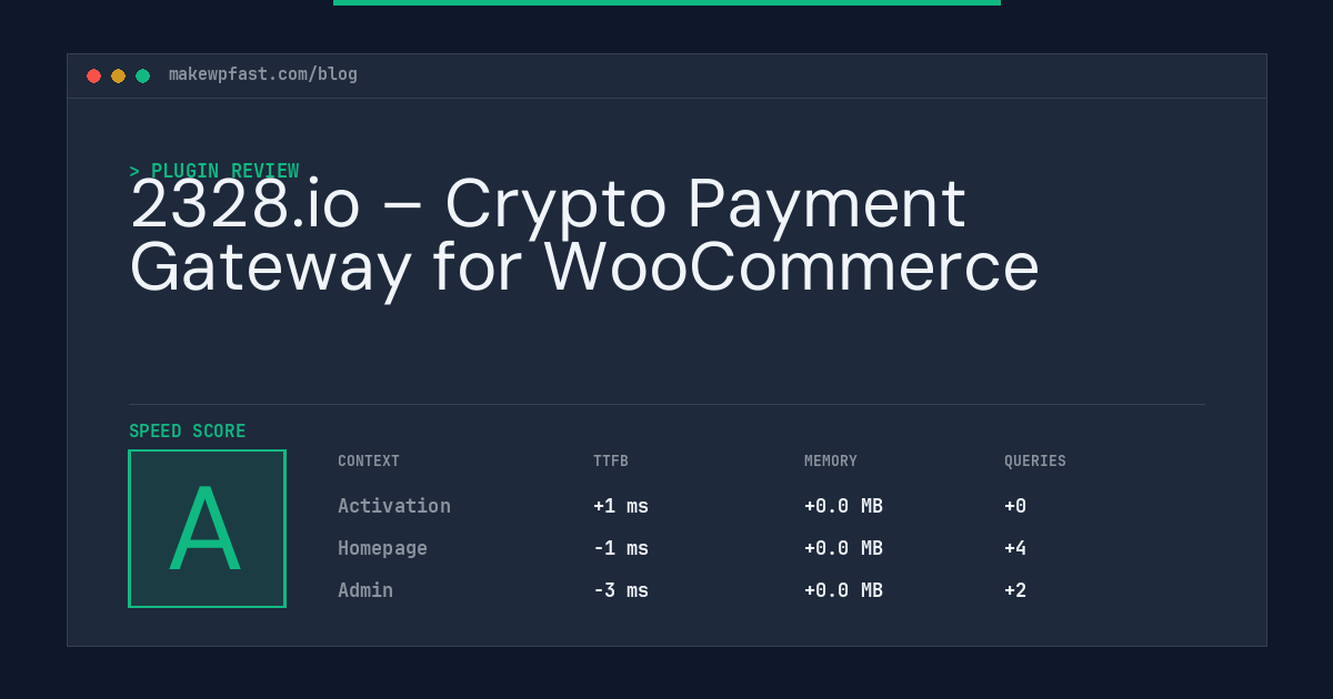 2328.io – Crypto Payment Gateway for WooCommerce - MakeWPFast