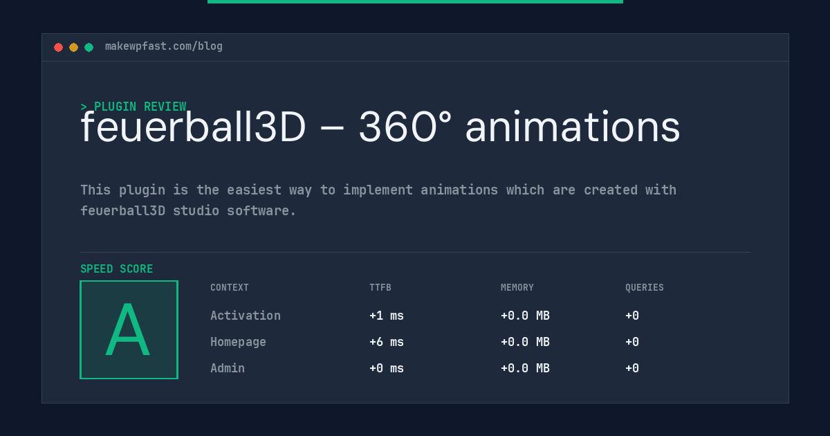 feuerball3D – 360° animations - MakeWPFast
