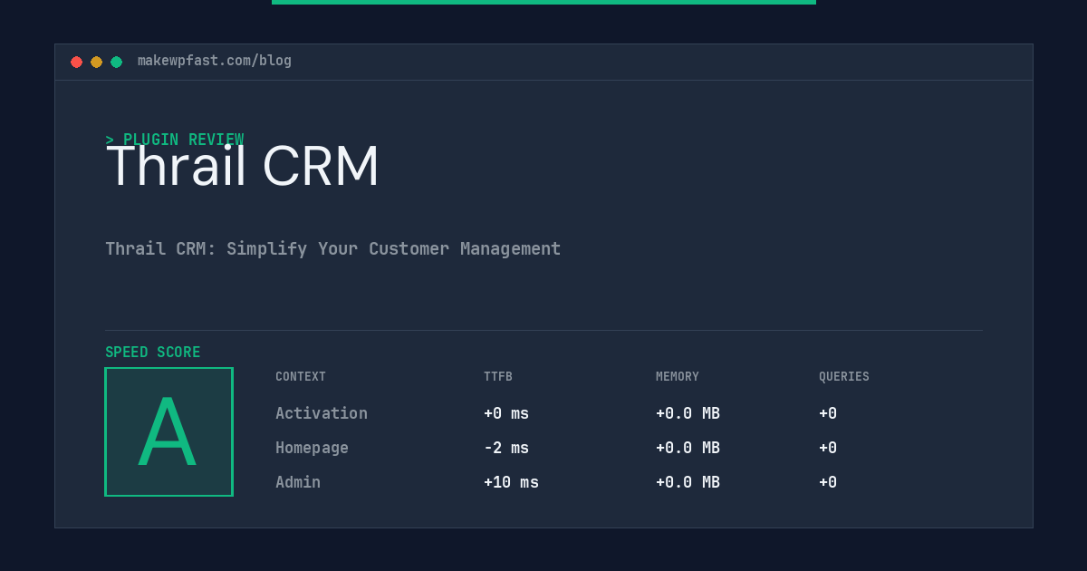Thrail CRM - MakeWPFast