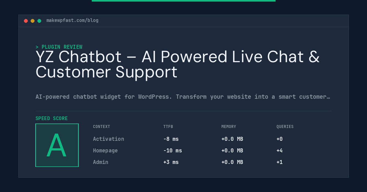 YZ Chatbot – AI Powered Live Chat & Customer Support - MakeWPFast