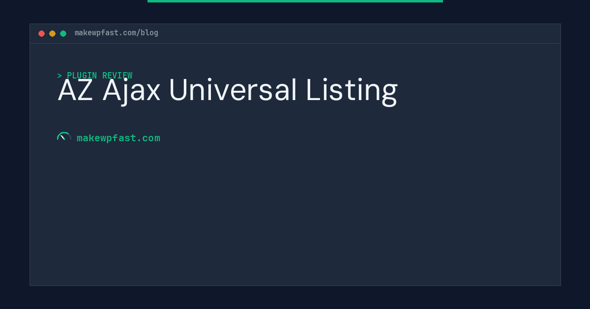 AZ Ajax Universal Listing - MakeWPFast