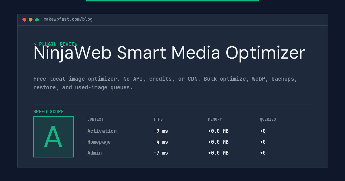 NinjaWeb Smart Media Optimizer - MakeWPFast