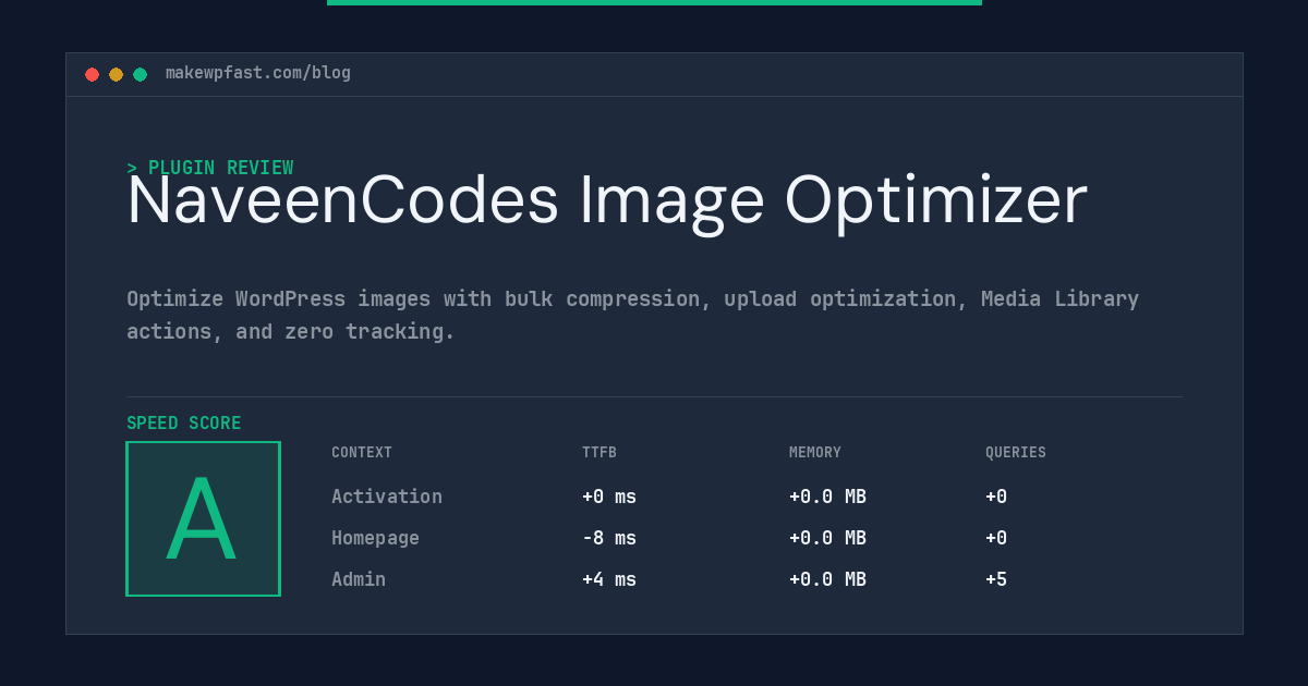 NaveenCodes Image Optimizer - MakeWPFast