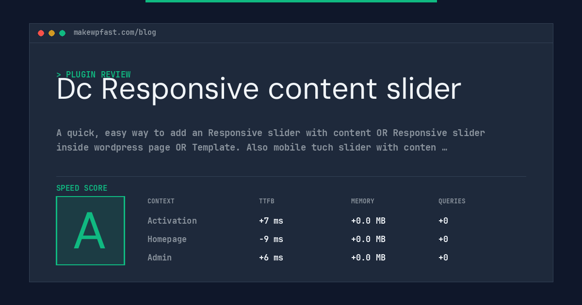 Dc Responsive content slider - MakeWPFast