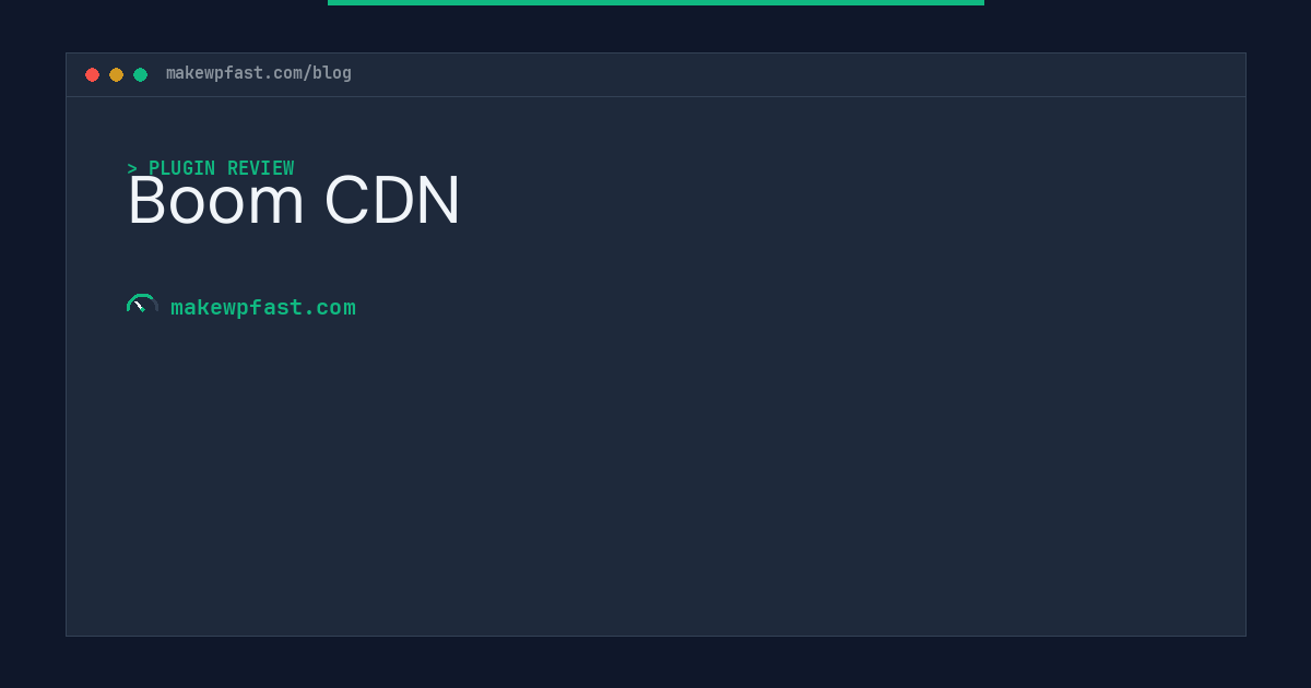 Boom CDN - MakeWPFast