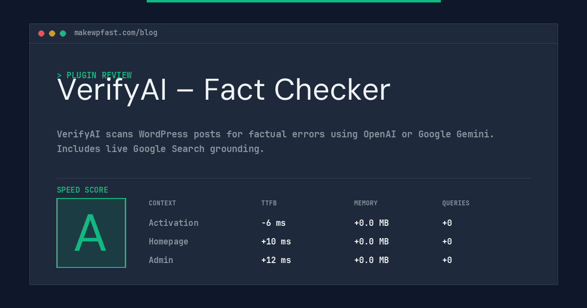 VerifyAI – Fact Checker - MakeWPFast
