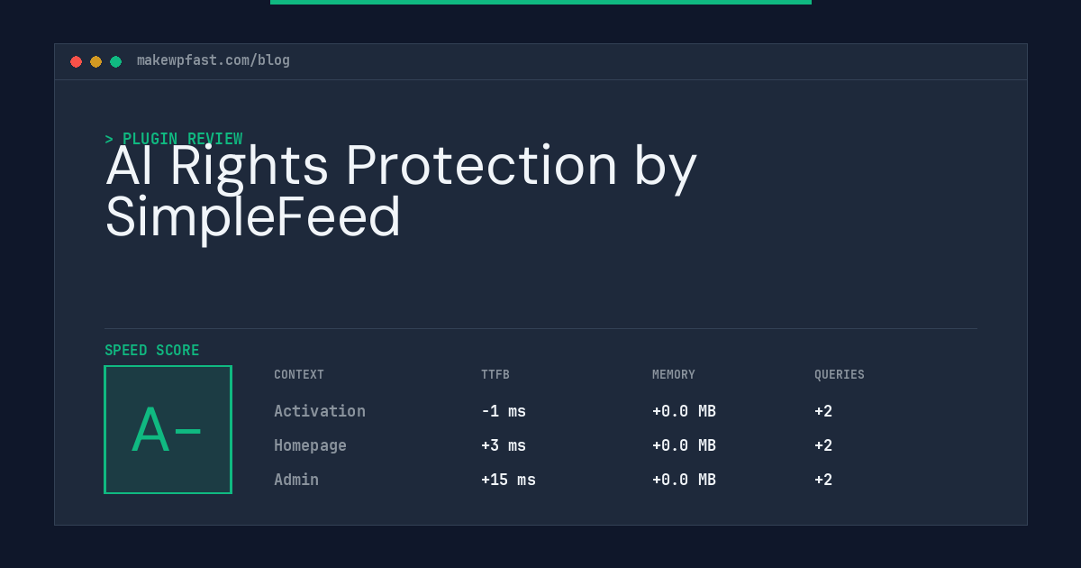 AI Rights Protection by SimpleFeed - MakeWPFast