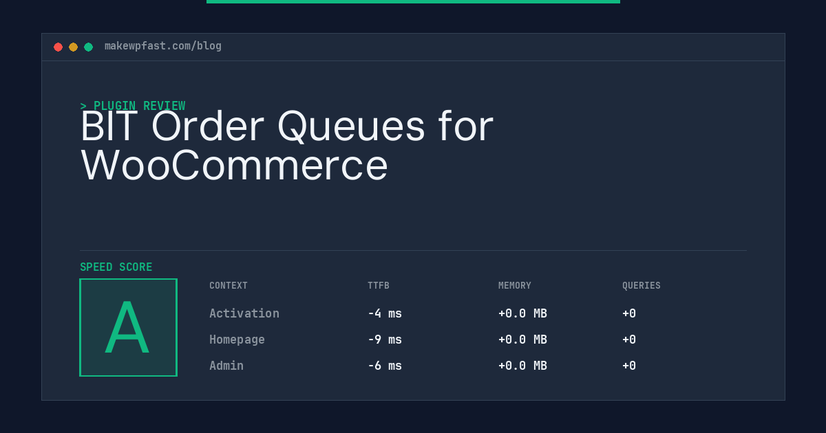 BIT Order Queues for WooCommerce - MakeWPFast