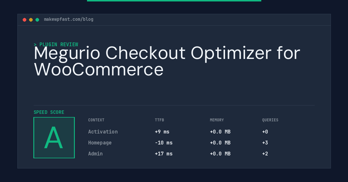 Megurio Checkout Optimizer for WooCommerce - MakeWPFast
