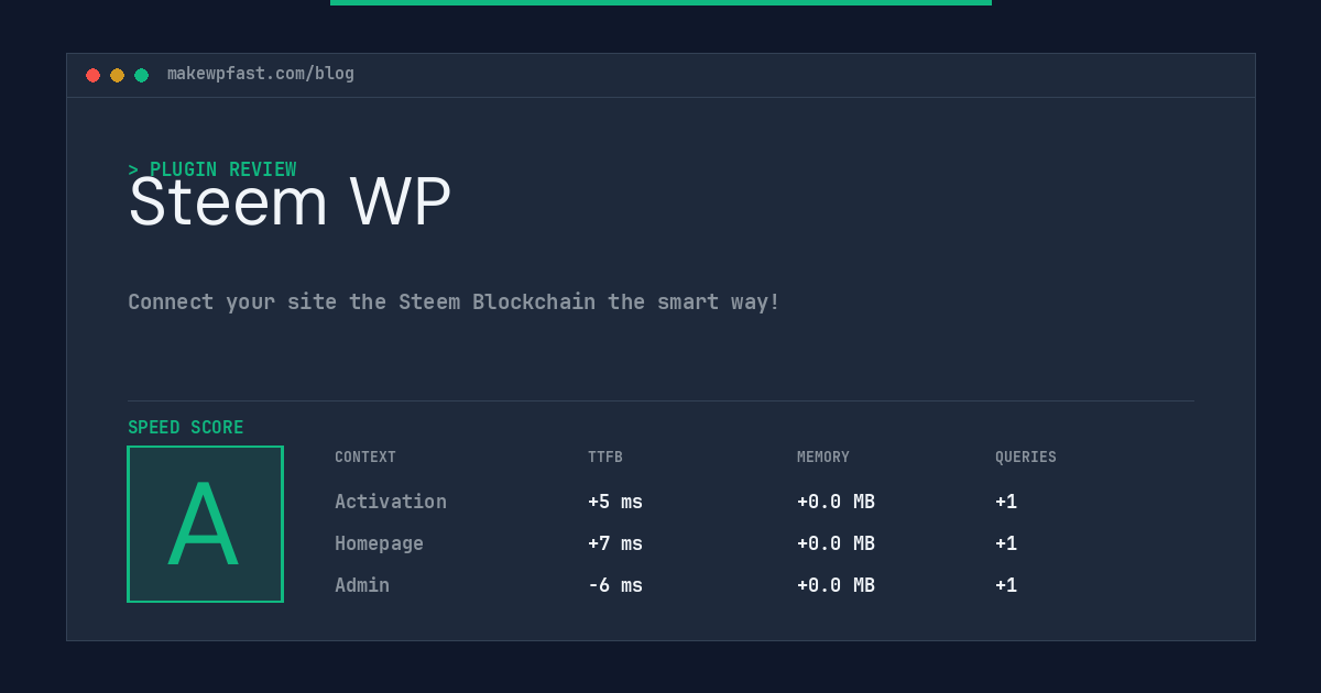 Steem WP - MakeWPFast